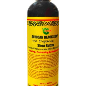 African Black Soap With Organic Shea Butter