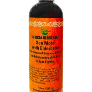 African Liquid Black soap with Sea Moss & Elderberry